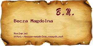 Becza Magdolna névjegykártya