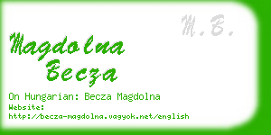 magdolna becza business card
